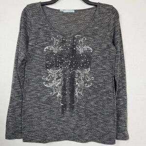Maurices MEDIUM Gray LS Top